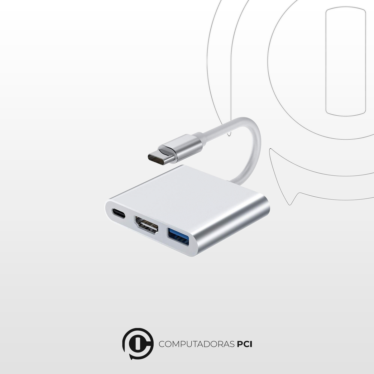 Hub USB C to HDMI, USB C y USB 3.0